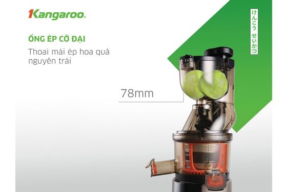 Máy ép chậm Kangaroo KG200SJF với ống ép lớn